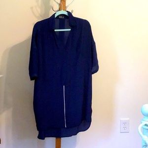 AZAI Blue silk dress, size M